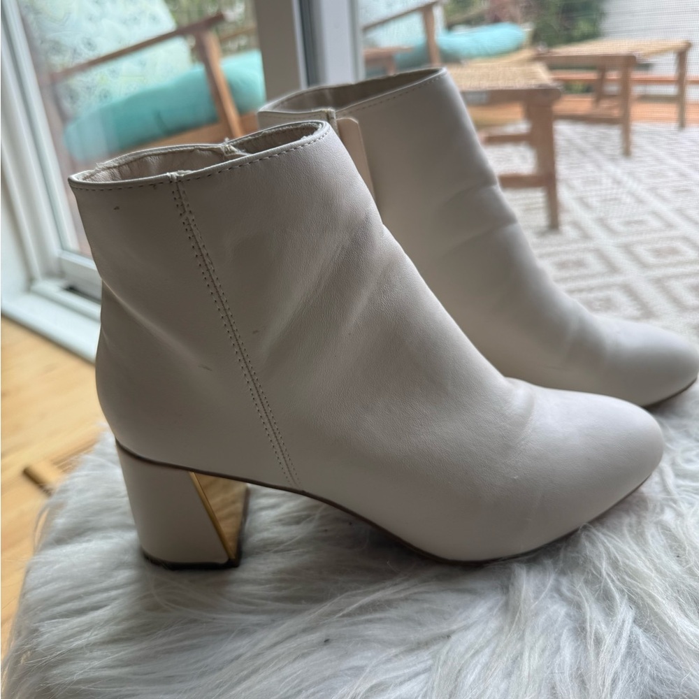 XOXO White Ankle Boots
